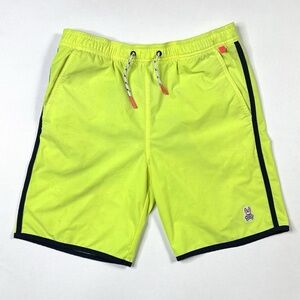 Psycho Bunny Swim Trunks Boys 14/16 Yellow Neon Shorts